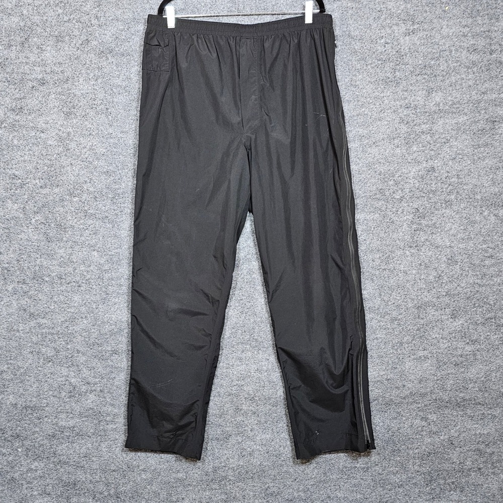 Zero Restriction Mens Packable Waterproof Golf Pants Black Full Zip Leg Large